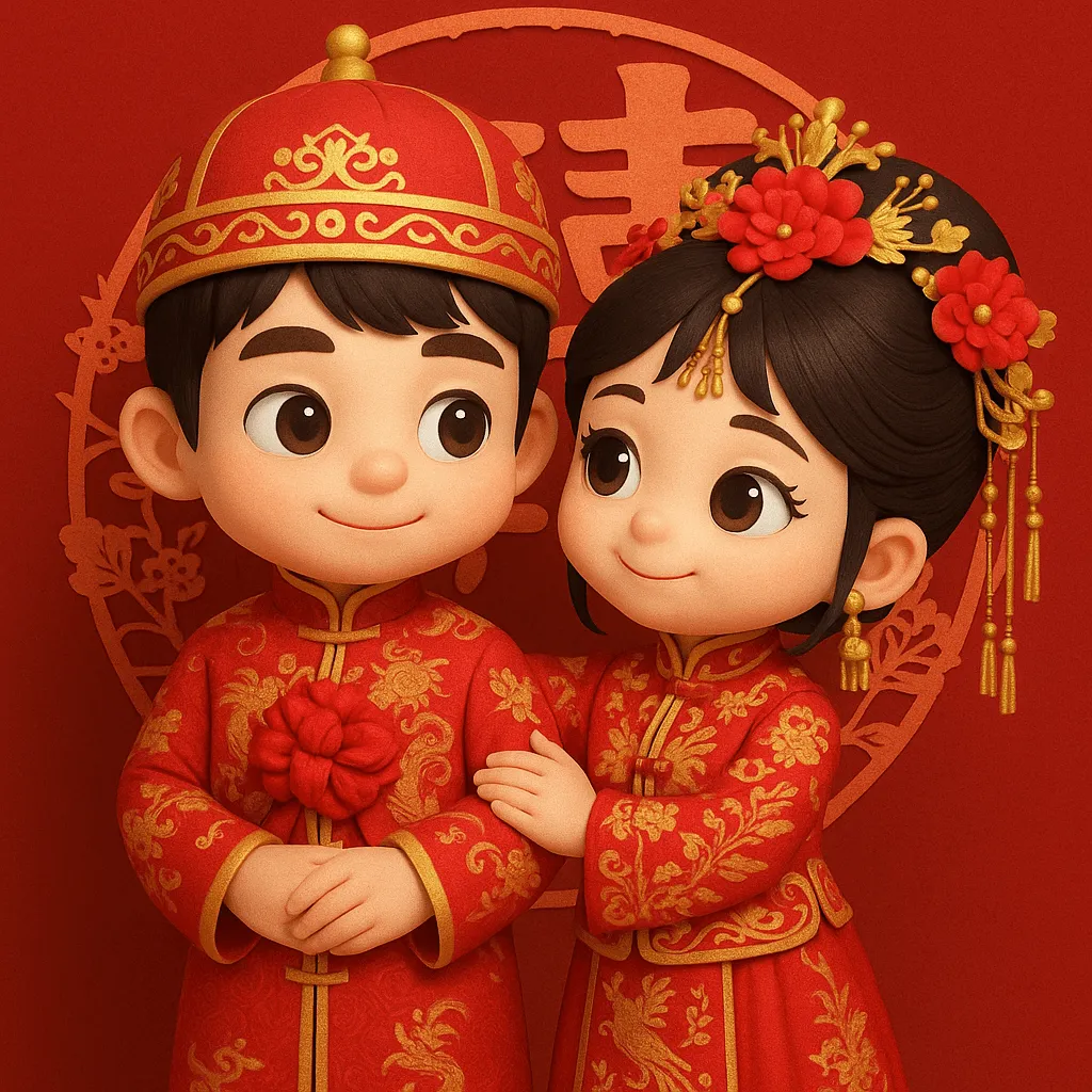 3D Chibi Chinese Wedding