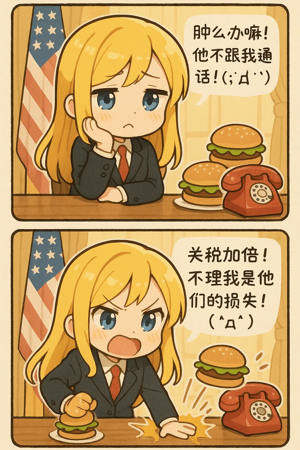 Japanese-Style Two-Panel Comic