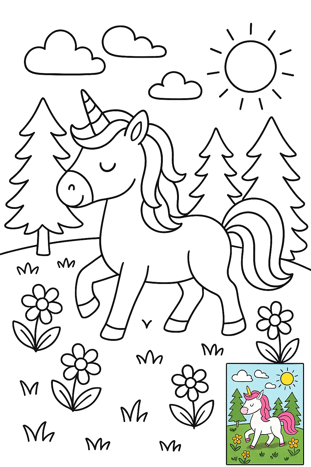Children's Coloring Page Illustration