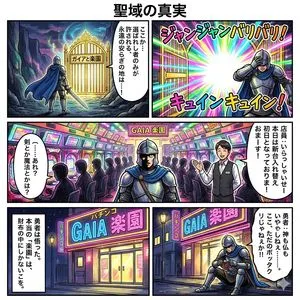 Four-Panel Manga: The Truth of the Sanctuary