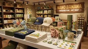 Dinosaur Park Gift Shop Merchandise Display