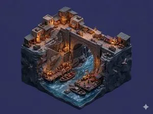 Floating Miniature Diorama Prompt