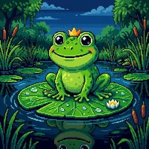 Pixelated Cartoon Animal Image