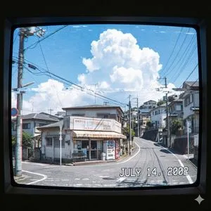 Generate a 2000s Japanese Suburb Atmosphere