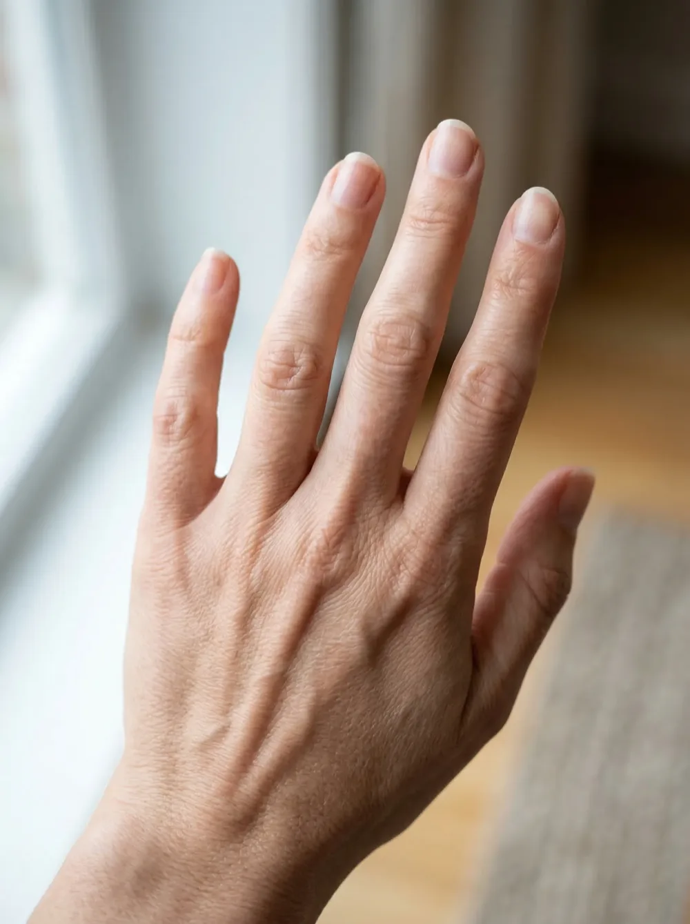 Hand before engagement ring fitting