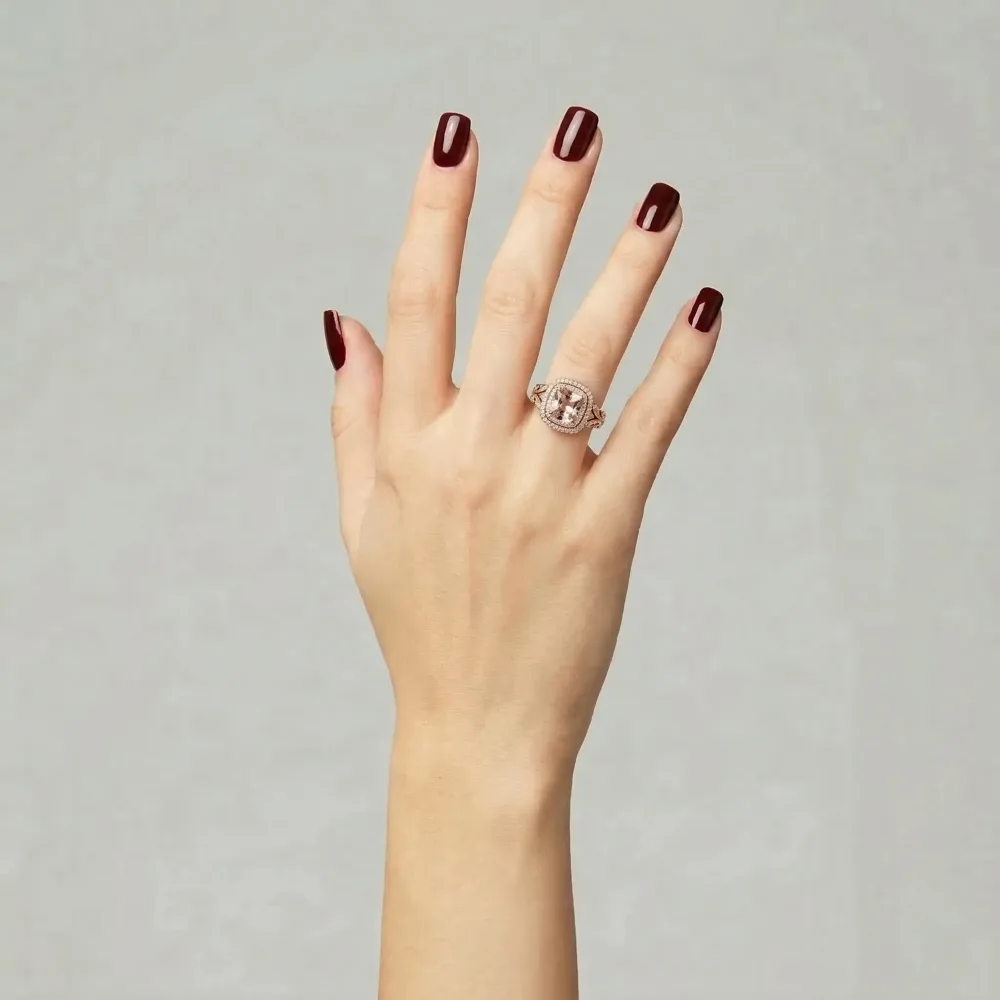 AI engagement ring try-on result with ring placed on hand